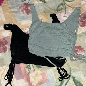 Two cropped tank tops